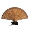 Cliff Cypress Folding Wooden Fan: Intangible Cultural Heritage Gift Ornament for Cooling and Craft Display