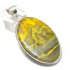 Natural Bumble Bee Jasper 925 Sterling Silver Jewelry Pendant 2.40" G5P63