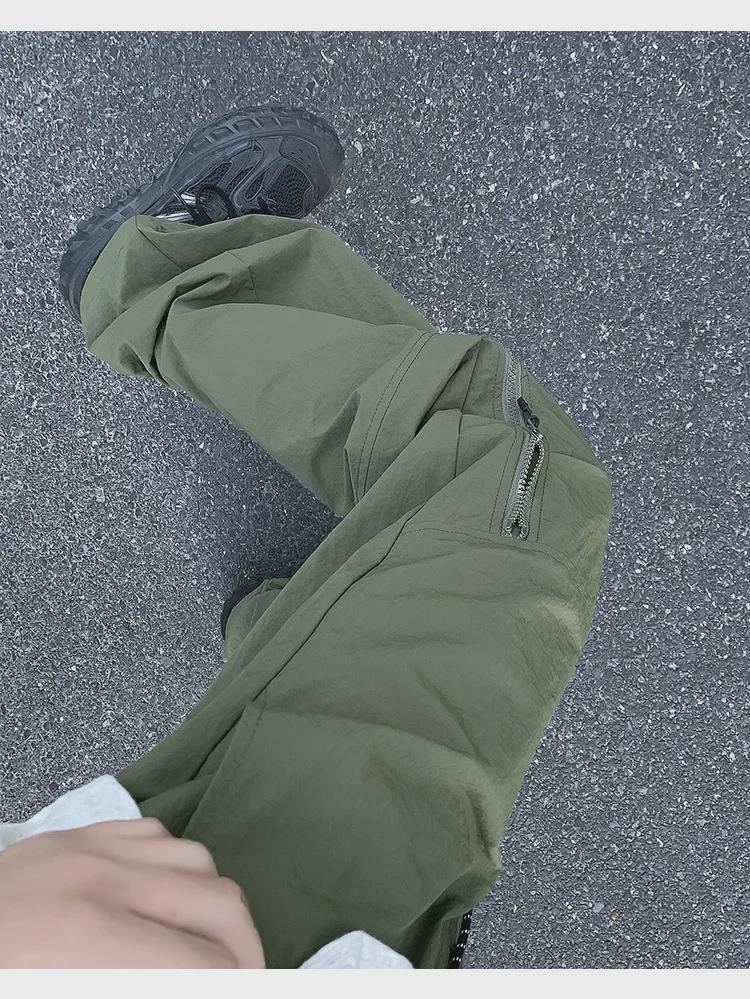 Men's Trendy Summer Quick-Drying Overalls - Functional, Casual Wide-Leg Hiking Pants