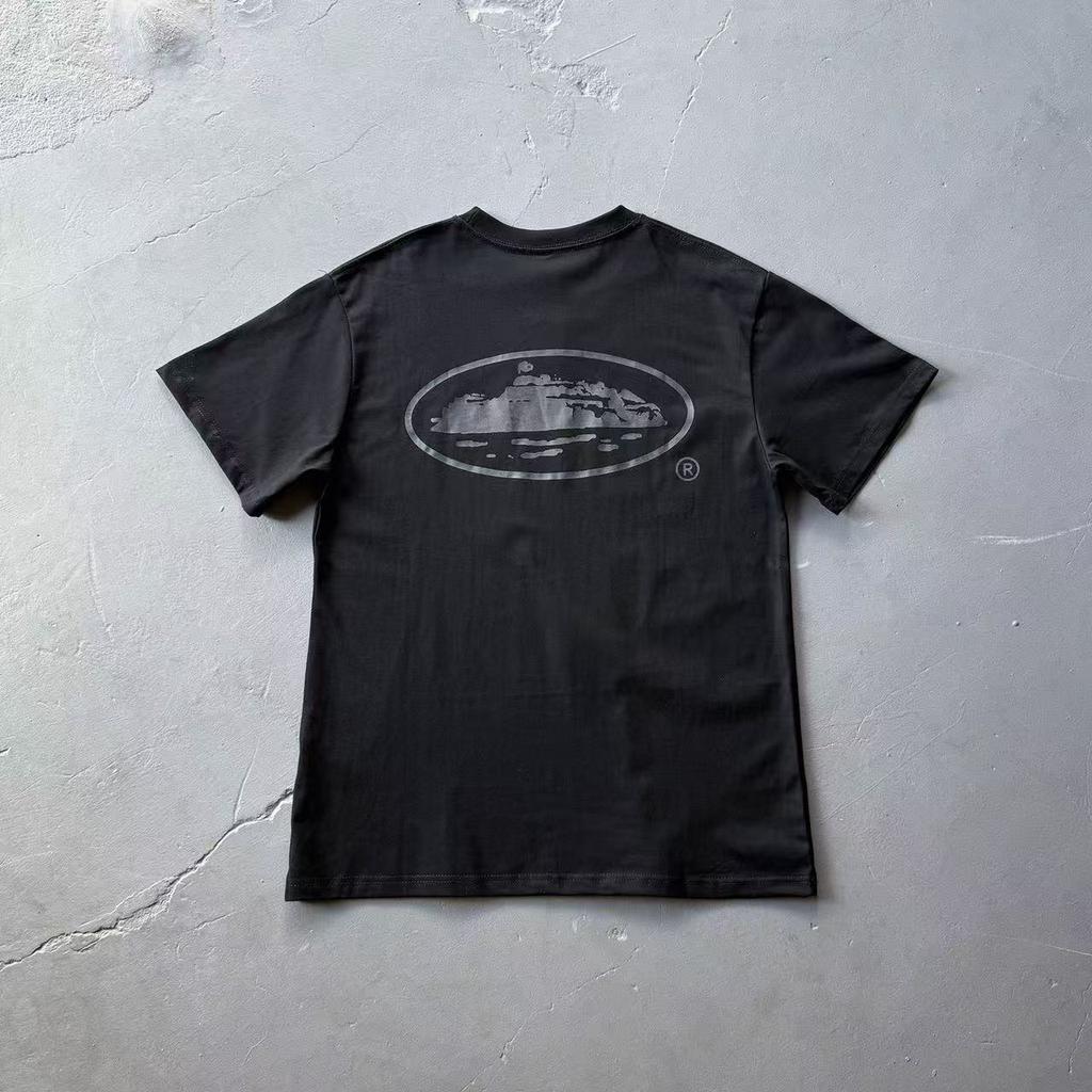 Short Sleeve Alcatraz Printed T-Shirt Top Versatile Casual Trendy Crew Neck Short Sleeve