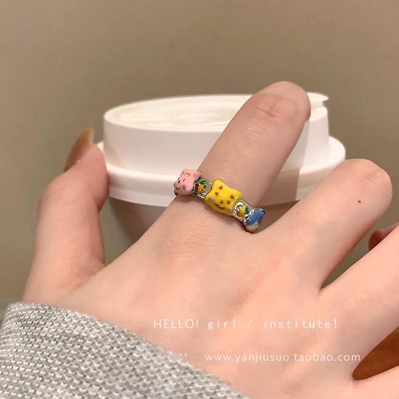 Wind Pearl Zircon Butterfly Ring Female Niche High-end Sense Light Luxury Couple Pair Ring Temperament Open Ring