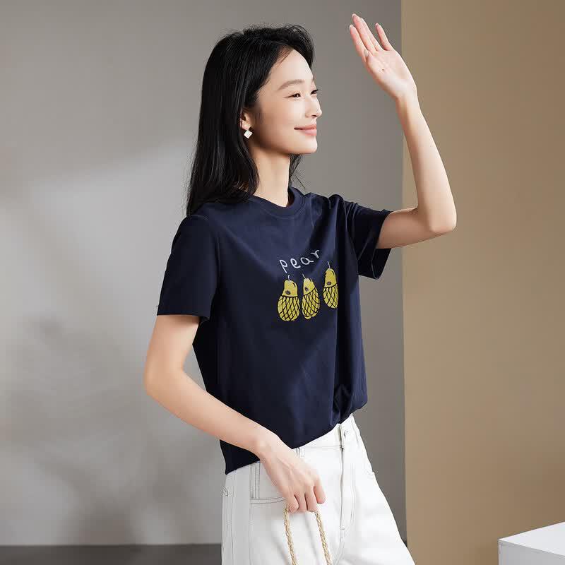 SOFSIL Women s 2026 Summer Casual Printed T-Shirt L
