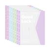 4/6/8Pcs 11 Holes Punched Pocket Water Resistant Letter Size Document Wallet with Clear Label Window for Office School