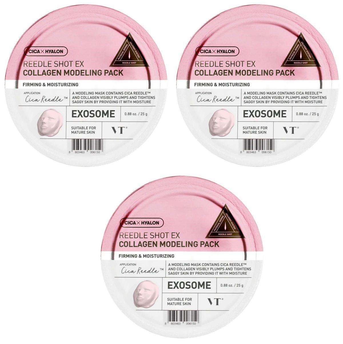 

VT Cosmetics Reedle Shot EX Collagen Modeling Pack, 3 x 25 g - Modeling algae mask with collagen, set of 3