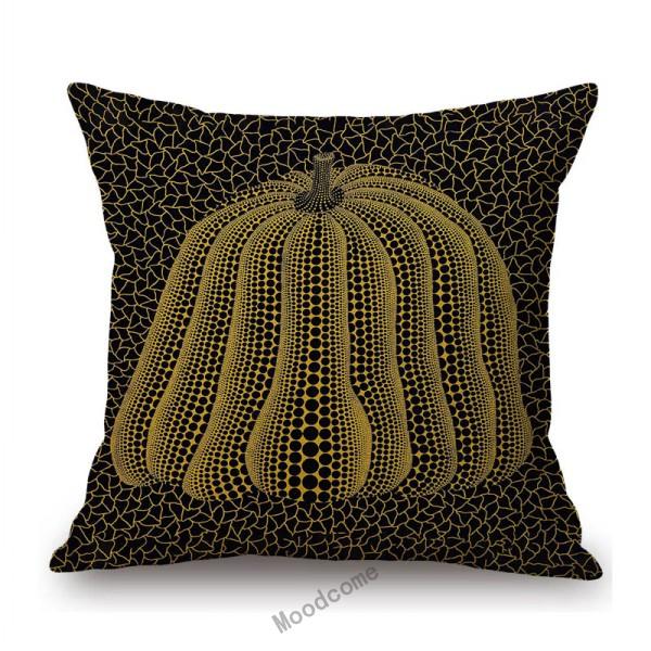 Modern Polka Dots Art Flower Vase Butterfly Pumpkin Yayoi Kasuma Japanese Style Cotton Linen Sofa Pillow Case Car Cushion Cover