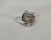 Smoky Quartz Sterling Silver Ring: Adjustable, Handmade Gemstone