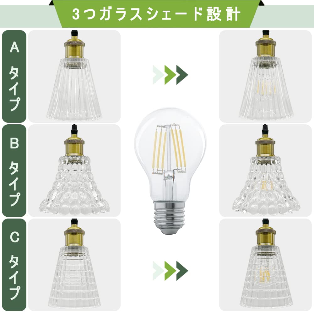 Pendant Type Fixture E26 for Ceiling Hanging Flower Ceiling LED Interior Lighting Glass Dining Living Cafe Ceiling Fixture Type Light, Glass, B, Only,