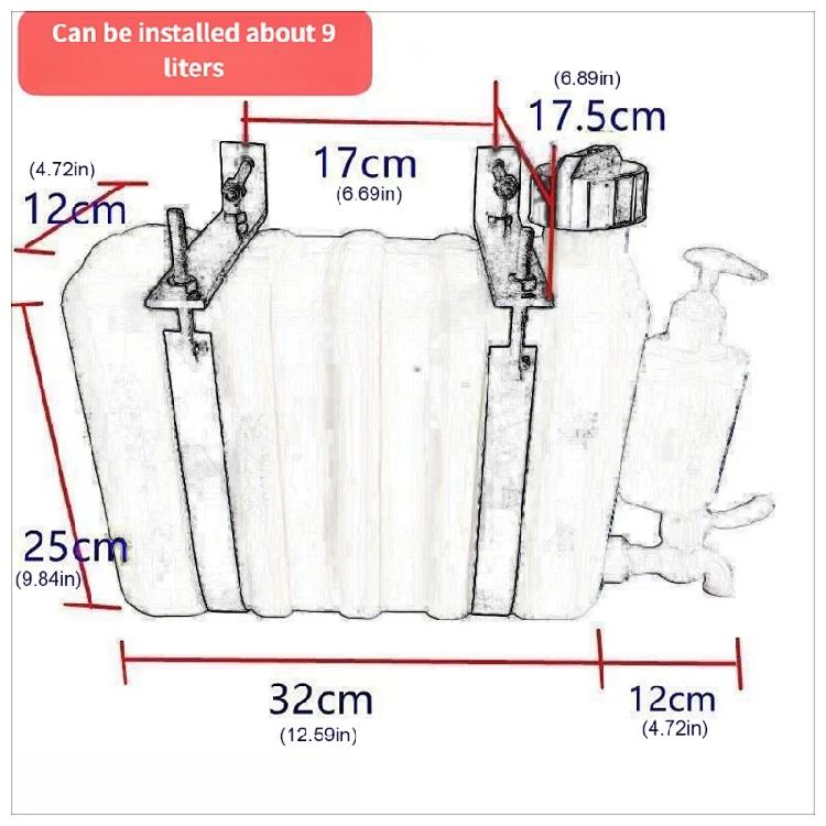 Convenient Outdoor Hand Washing Solution Water Tank For Truckers 9L Portable Tank With Easy Installation For Cleanliness