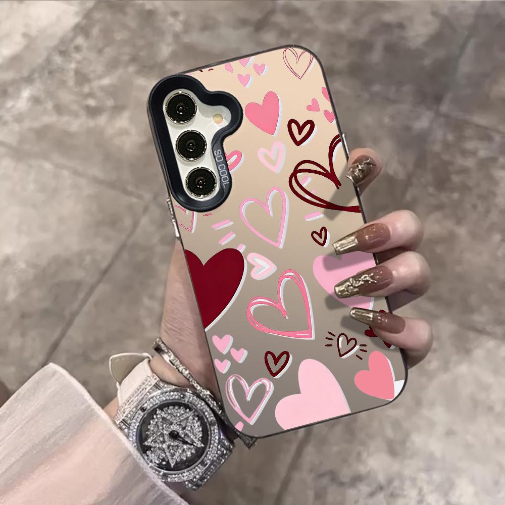 Modern Romance Hearts Design For Samsung Galaxy S26 S25 S24 S23 S22 Ultra Plus A56 A55 A54 A53 A36 A35 IMD Shockproof Case