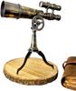 Brass Telescope With Wooden Tripod Stand Maritime Nautical Vintage Desk Décor