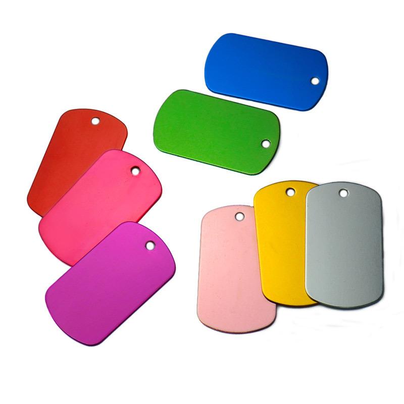 Professional 100Pcs Dog Tag Military Pet Id Tags Aluminum Name Pendant Blank Dog Tags Personalized Customized Dog Tag