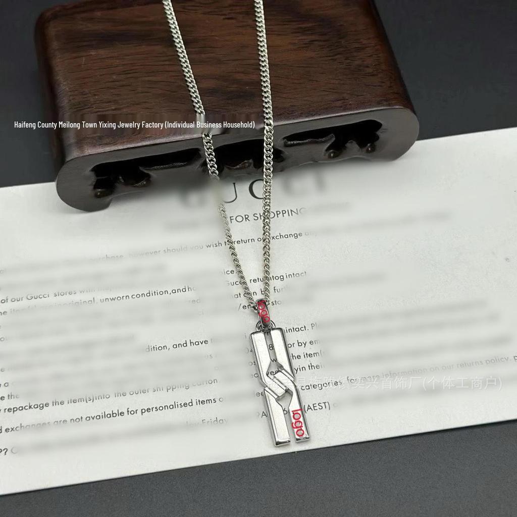 Vintage-Style Double G Skull & Key Necklace: Unisex Large Size, Fearless Love & Tiger Head Sweater Chain