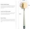 Shopping Mart 2 In 1 Body Brush with Long Handle, Loofah and Bristle Shower Scrubber, Shower Brush for Back & Body, Wet and Dry Brushing Body Scru