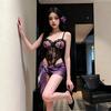 Sex Underwear Sexy Belt Steel Rim Leopard Print onesie Uniform Pure Desire Flirting Pajama Set