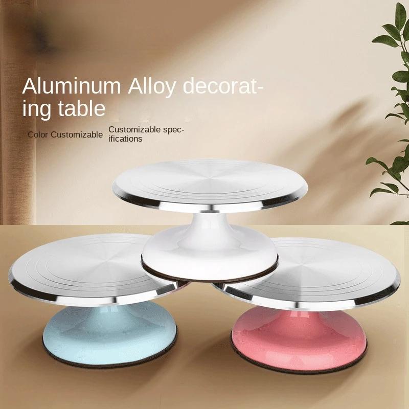 

10Inch Pastry Turntable Cake Stand Aluminum Alloy Professional Pastry Rotating Tray and Pastry Accessories Decoration Tool