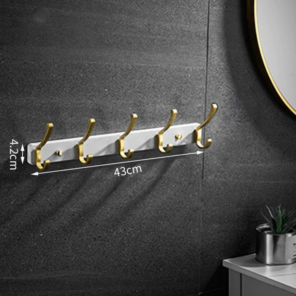 Marble Towel Hook Wall Mount Brushed Gold Towel Hanger, Robe Hooks Bathroom Clothes Hooks,Bathroom Hardware,kitchen Hook