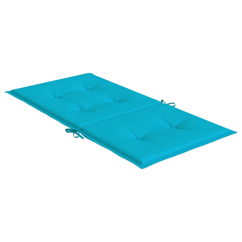 Low back Bench Cushions 6 pcs Turquoise Fabric