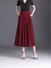 Übergröße High-Waist A-Linien Culotte Rock mit Taschen - Elastischer Bund, Weiter Bein Casual Hose