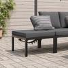 VidaXL Garden Stool with Black Cushion Aluminum, Garden Seat, Outdoor Stool, Cube Seat, Outdoor Seat, 4008572