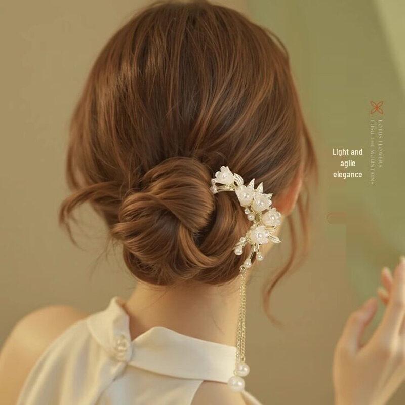 Lily of the Valley U-Shaped Tassel Hairpin