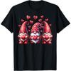 Valentines Day Gnomes Cute Red Hearts Love Gnome Women Girls T-Shirt