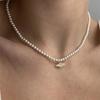 Y2K Jewelry Chain Vintage Crystal Zircon Planet Saturn Pearl Choker Necklace For Women Female Couple Saturn Pendants Necklace