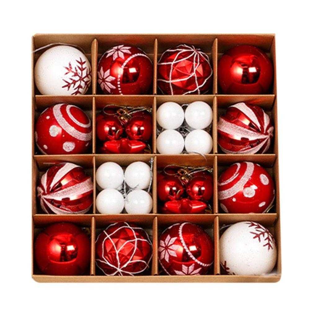 Creative Plastic Christmas Balls Ornaments 6cm Shatterproof Christmas Tree Decorations Xmas Christmas Tree Ball Wedding