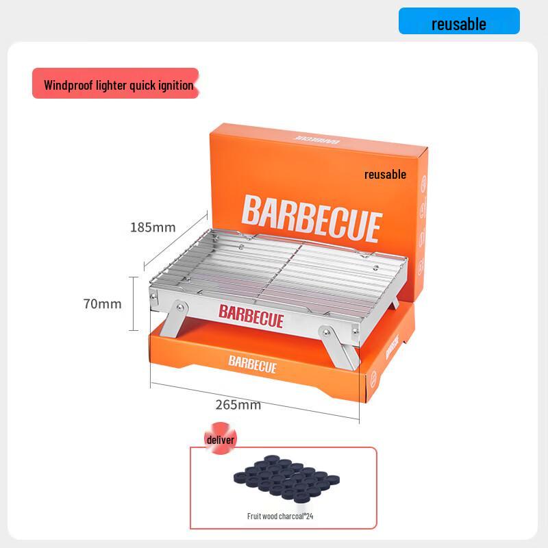 ZISIZ Instant Disposable BBQ Grill Kit