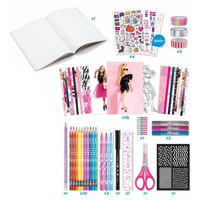 Kit de scrapbooking - maped creativ - barbie - 55 accessoires - a partir de 7 ans - multicolore