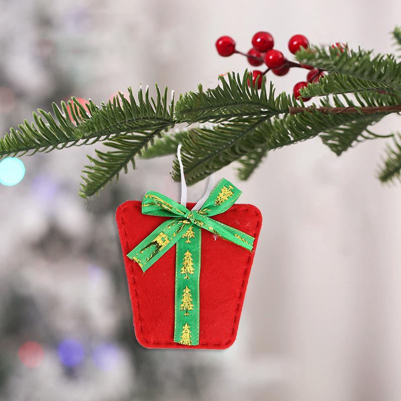 Non-Woven Christmas Tree Ornaments: Santa, Reindeer, Cane