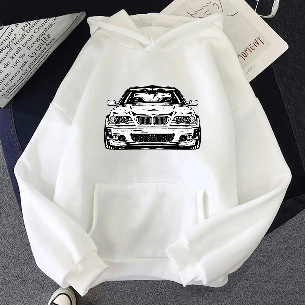 Hot Winter E46 Car Hoodies Spring/Autumn Women Tops Aesthetic Clothes Fashion Men Sweatshirt Graphic Hoodie Harajuku Sudaderas