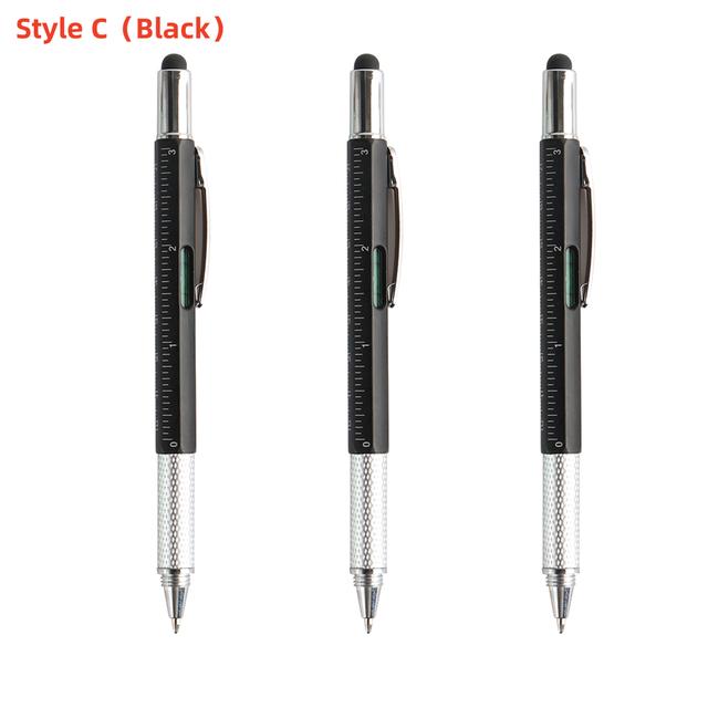 Pix multifuncțional 3 buc cu instrument modern de mână Riglă tehnică de măsurare Șurubelniță Ecran tactil Stylus Nivelă cu burla