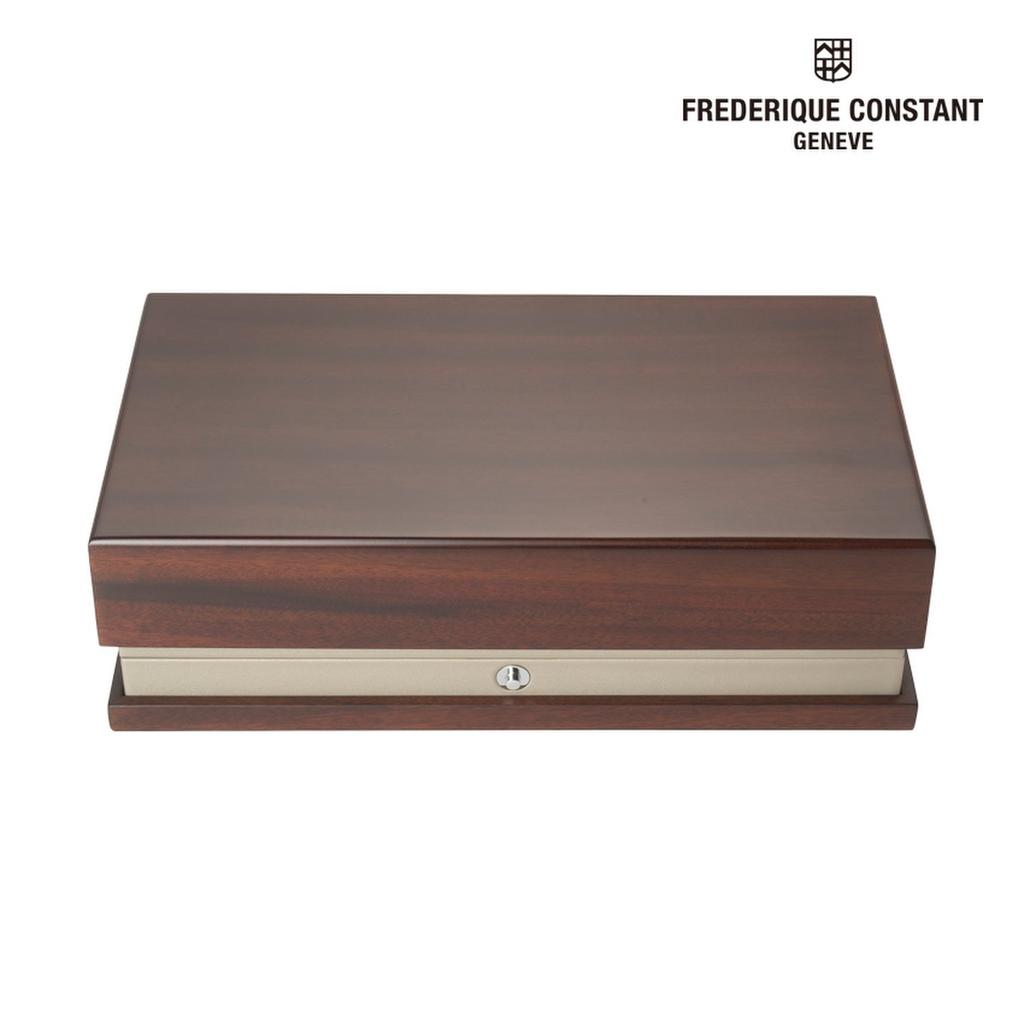 [FREDERIQUE CONSTANT] unabout Chronograph 42mm Silver Dial Rose Gold Plated Leather Strap Automatic Men's Watch (FC-392RMG5B6)