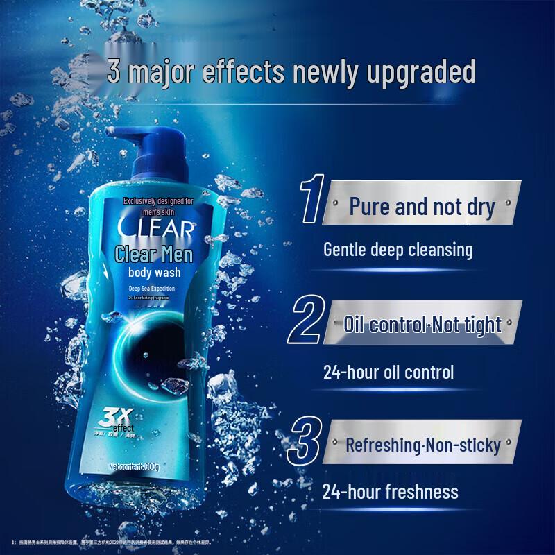 Clear Men s Deep Sea Shower & Shampoo Set