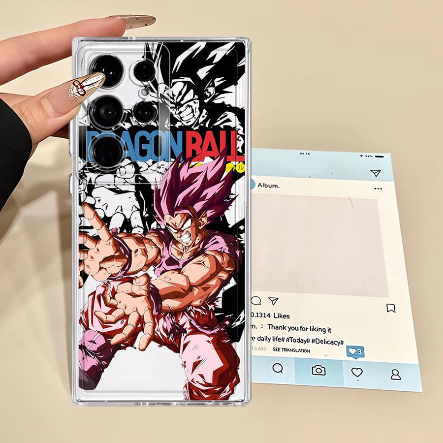 Case for Samsung Galaxy S21 S25 Edge S24 S20 Plus S26 Note 20 Ultra 10 S22 FE S23 Ultra Phone Cover Dragon Ball Son Goku