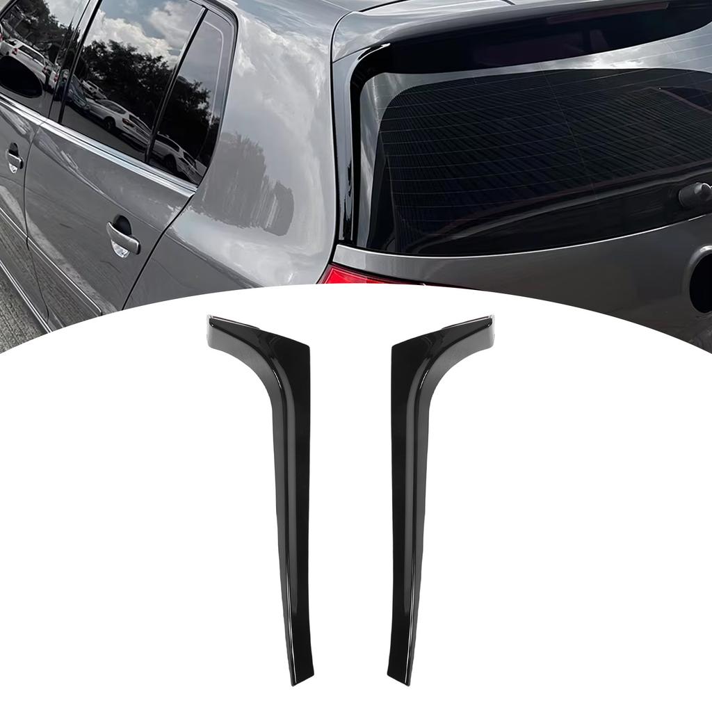 Pair of Rear Window Side Spoiler Wing Cover Trim Sporty Look Back Window Side Splitter Replacement for MK5 R32 2003-2008
