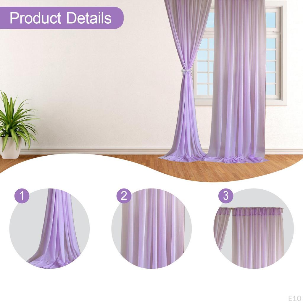 Backdrop Curtains 2 Panels Drapes Wedding Decoration for Festival Birthday