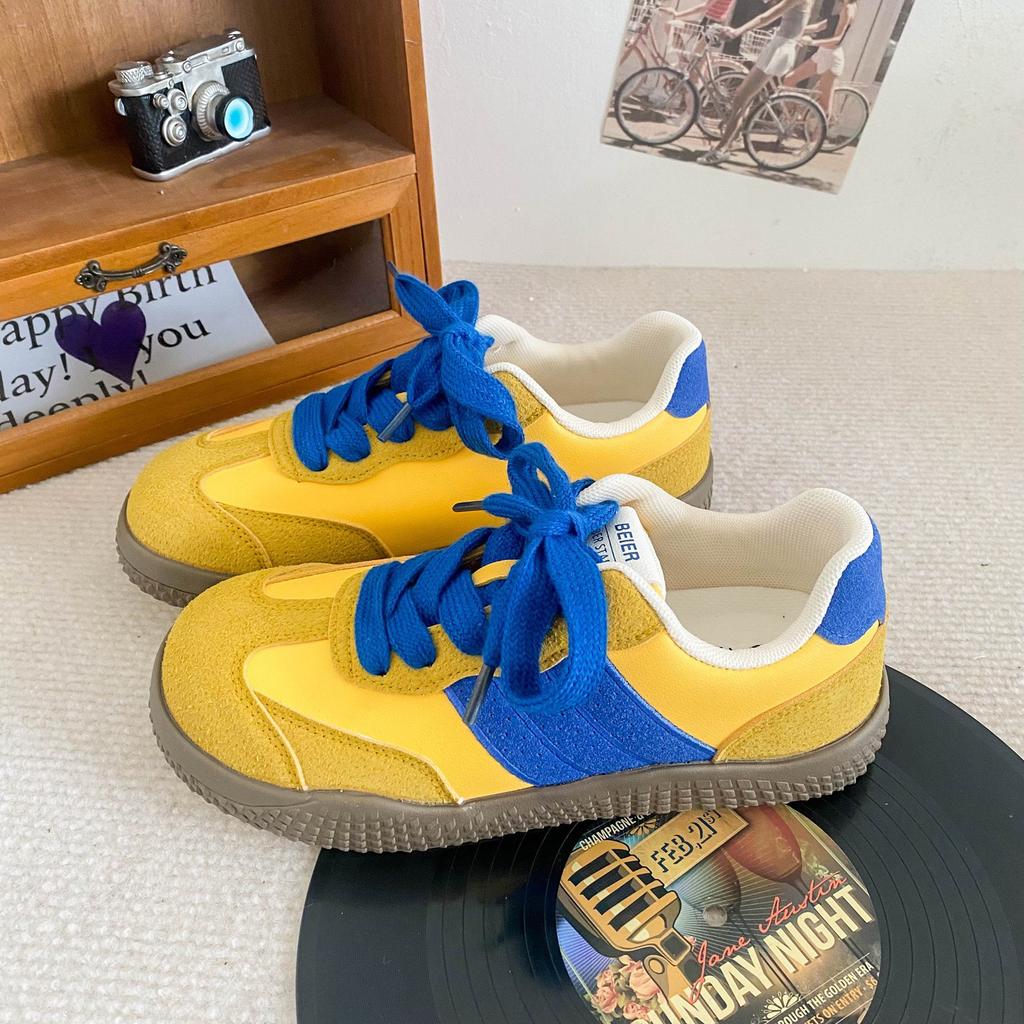 Height-increasing Platform German Training Shoes Women's 2025 New Spring and Autumn Breathable Versatile Sports Shoes Lightweight Casual Little