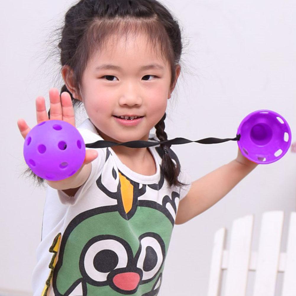 Children Throw and Catching Balls Game Toy Plastic Kids Sports Interactive Toys Purple