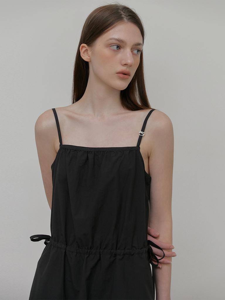ETMON Slip Logo String Dress, Black