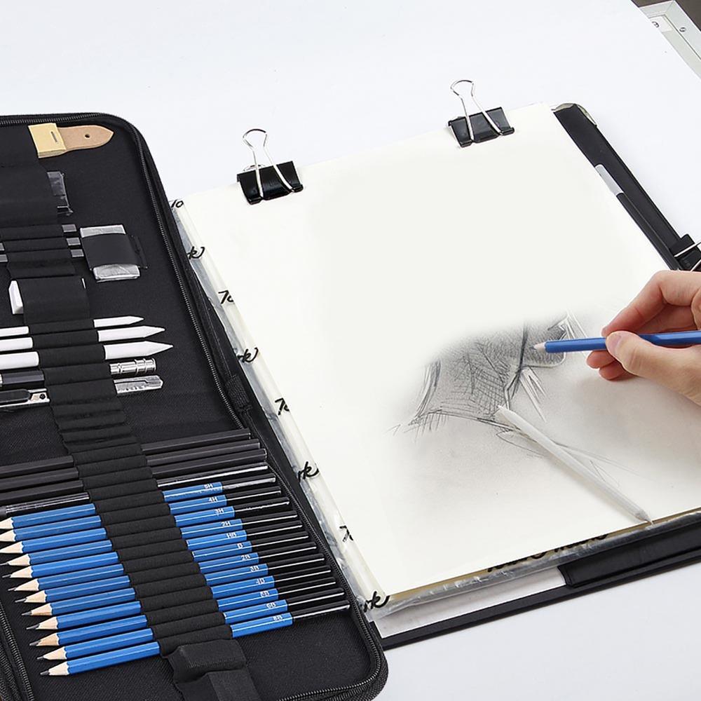 33PCS With Storage Bag Drawing Supplies Non Toxic Charcoal Sticks Sketch Pencil Line Drafting