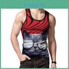 Premium Quality Summer Men's Tank Tops Vest Featuring Vibrant 3d Printed Graphics