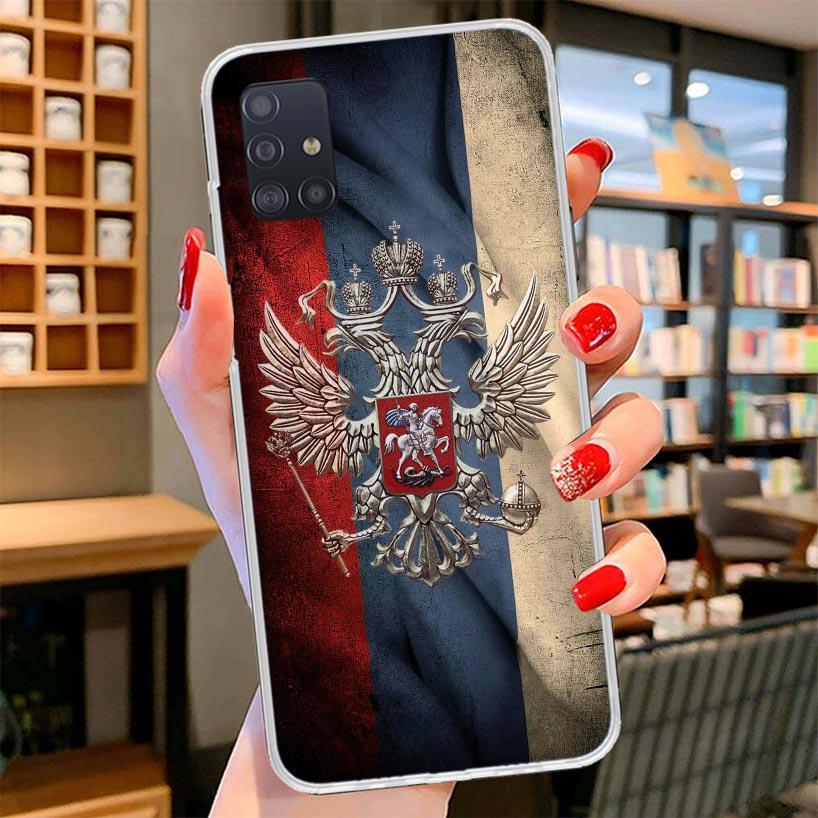 Russia Russian Flags Emblem Cover Phone Case For Samsung Galaxy A12 A22 A32 A52 A72 A02S Phone Case Note 20 Ultra 10 S10 Plus A5