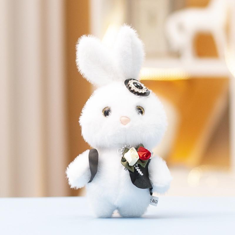 Plush Rabbit Toy Pendant Wedding Gift Cute Animal Plush Doll For Bridal Decor