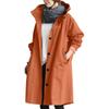 Autumn Long Sleeve Casual Plus Size Hooded Coats Women Fashion Think Mid Length Loose Outerwear Jackets Women Solid Elegant Street Solid Jacket 25331