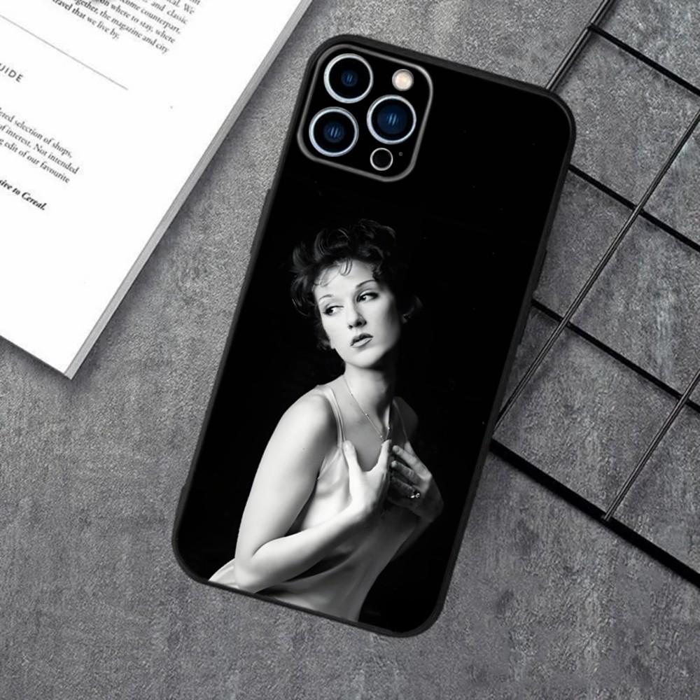 C-Celine Dion Phone Case For Apple iPhone 15,14,13,12,11,XS,XR,X,8,7,Pro,Max,Plus,mini Silicone Black Cover iPhone14ProMax