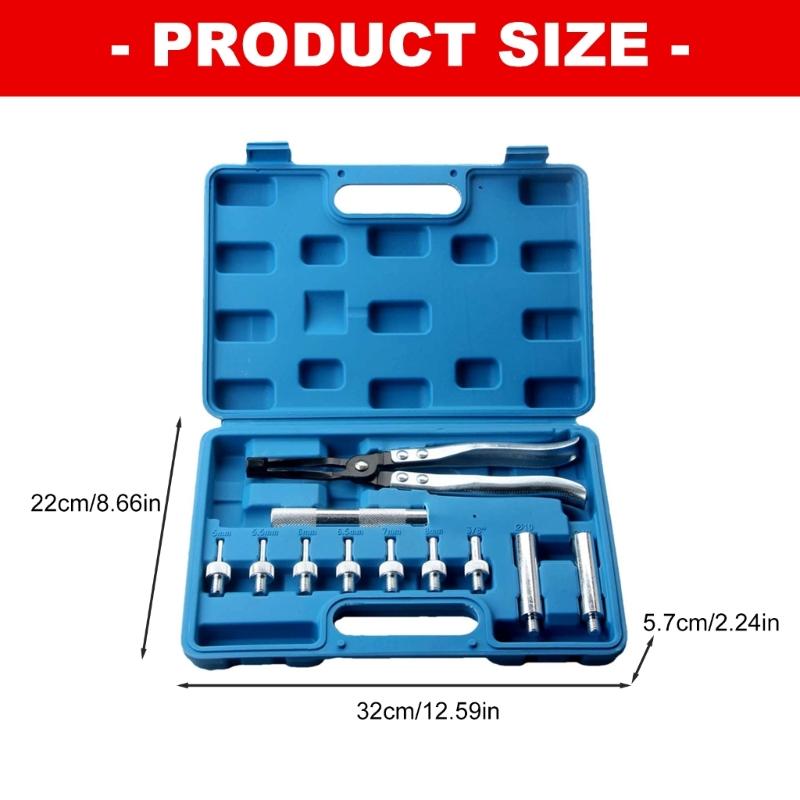 11 Piece Comprehensive Valves Seal Removal and Installer Tool Set For Multiple Vehicle Types Including Blue Storage Case