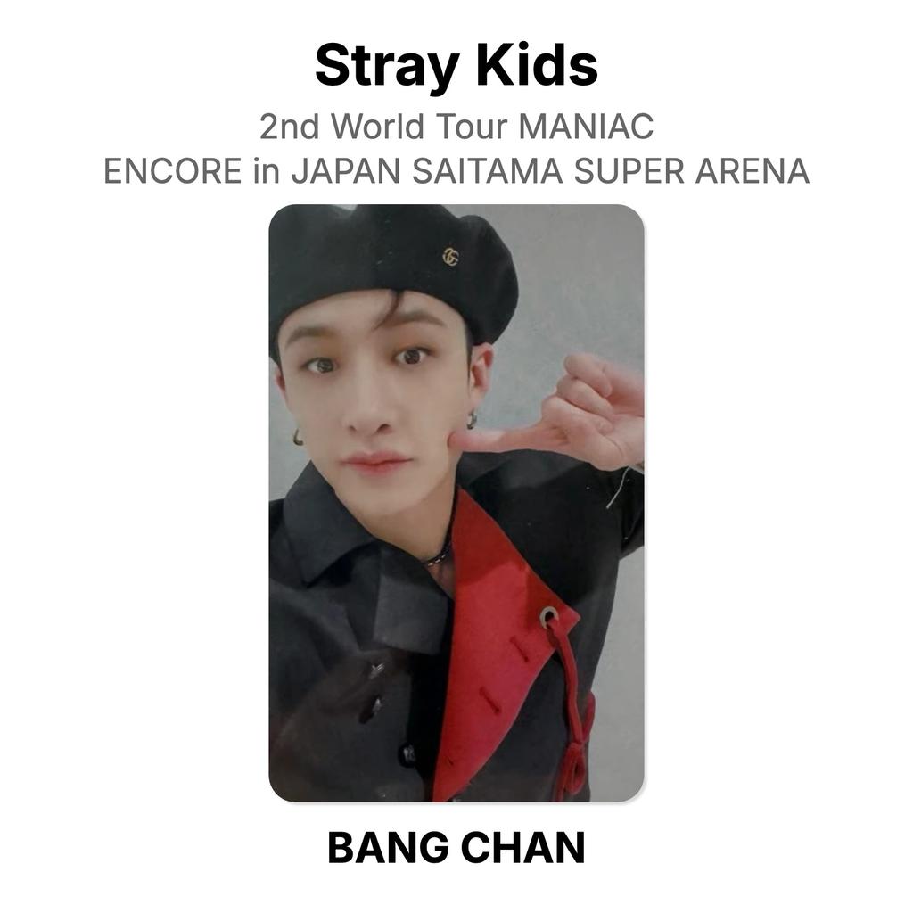 Stray Kids 2nd World Tour MANIAC ENCORE in JAPAN SAITAMA SUPER ARENA Official Photocard