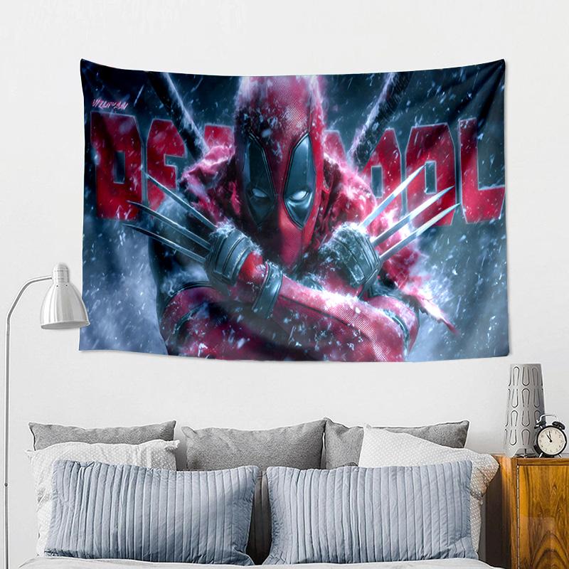 Dead-pool Printed Tapestry, Wall Hanging,Livingroom, Dormitory, Large Wall Decor, Fabric Decor Fan Birthday Gifts