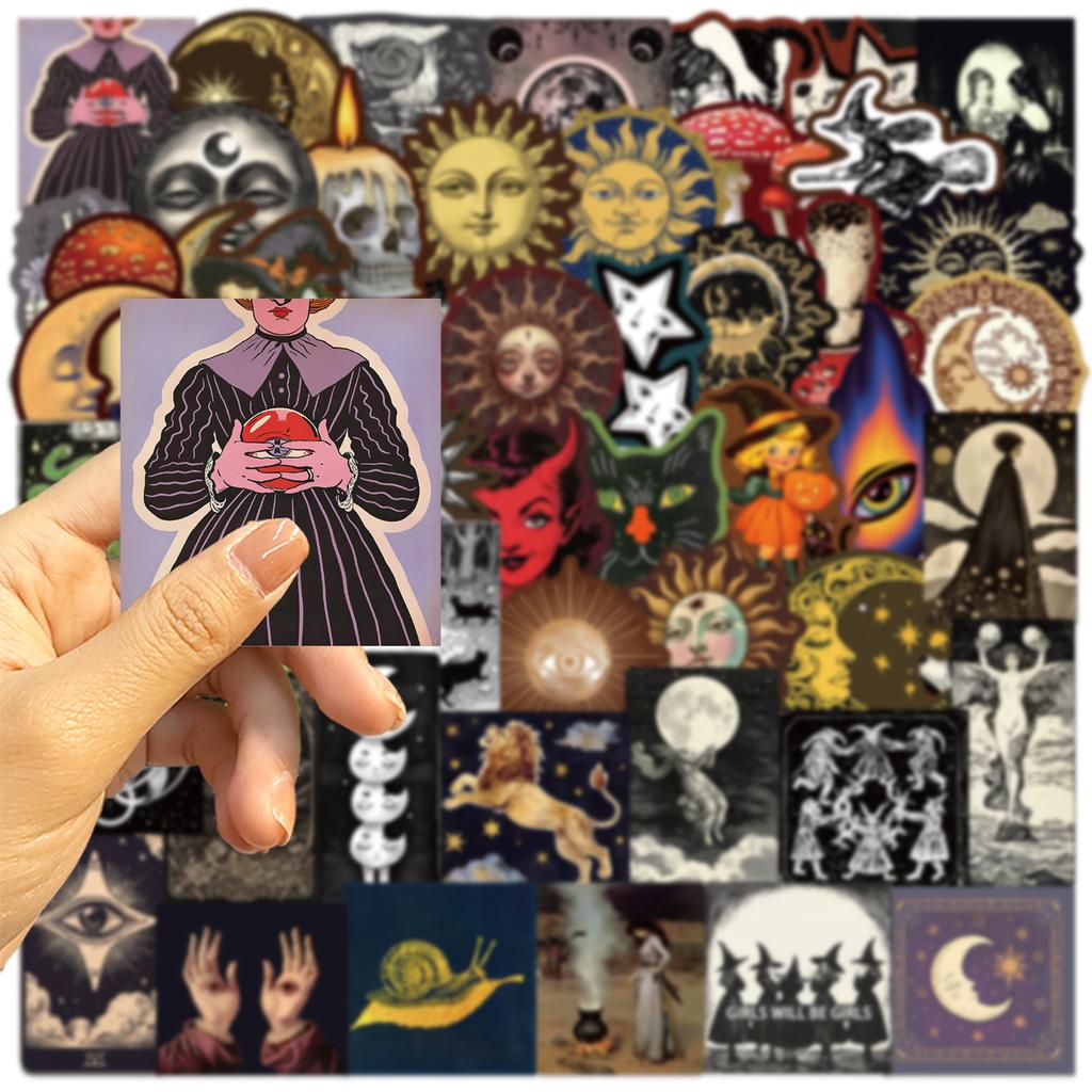50 Boundless Mysterious Celestial Stickers Decorate Guitar Notebook Suitcase DIY Waterproof Stickers